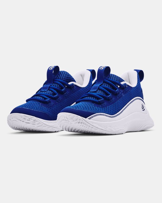 Pre-School Curry 8 Basketball Shoes, Blue, pdpMainDesktop image number 3
